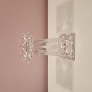 Rare Find! Vintage PartyLite Quad Prism Pedistal 24% Lead Crystal 7in x 4in